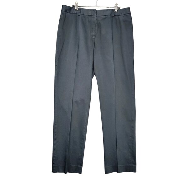 LAFAYETTE 148 Green Cropped Mid Rise Office Career Trouser Dress Pants SIZE 10 - Picture 1 of 10
